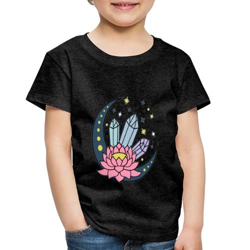 Half A Moon, Healing Crystals Lotus Flower - Toddler Premium T-Shirt