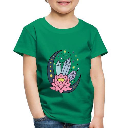 Half A Moon, Healing Crystals Lotus Flower - Toddler Premium T-Shirt