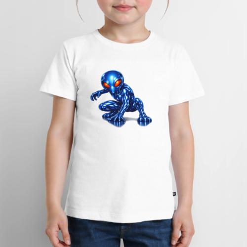 Blue Alien Crouch - Toddler Premium T-Shirt