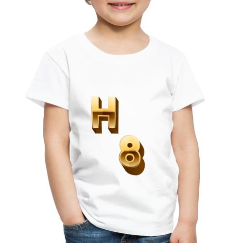 H 8 Letter & Number logo design - Toddler Premium T-Shirt