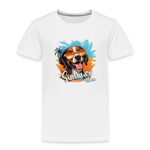 Funny Dog: Summer Vibes - Toddler Premium T-Shirt