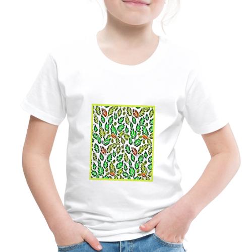 Vivid Color Burst Leaves Pattern - Toddler Premium T-Shirt