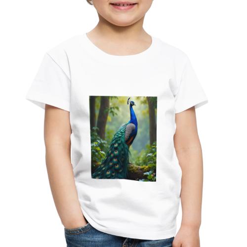 Majestic Peacock in Enchanted Forest - Toddler Premium T-Shirt