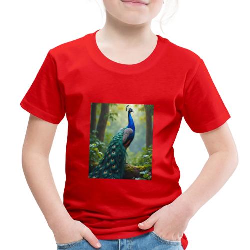Majestic Peacock in Enchanted Forest - Toddler Premium T-Shirt