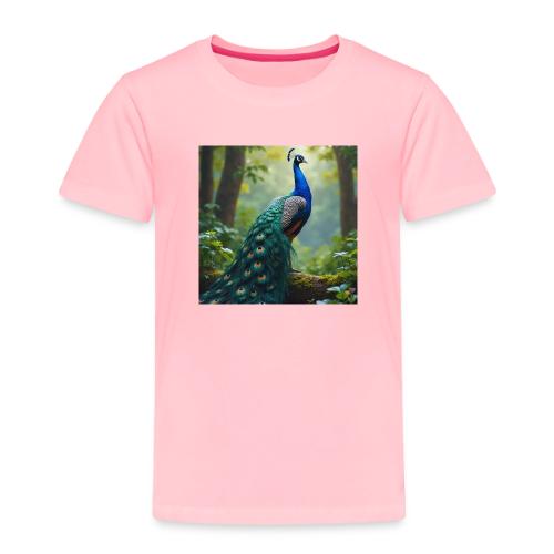 Majestic Peacock in Enchanted Forest - Toddler Premium T-Shirt