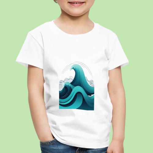 Dynamic Ocean Wave Illustration - Toddler Premium T-Shirt