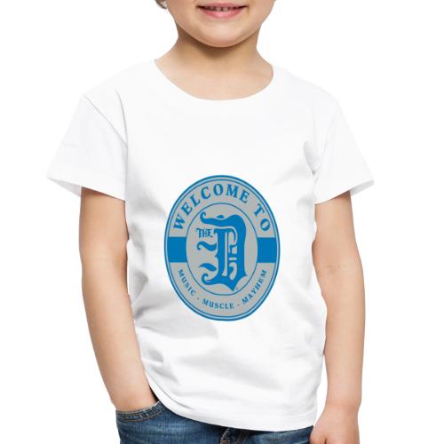 WELCOME TO THE D BADGE BLUE SILVER - Toddler Premium T-Shirt