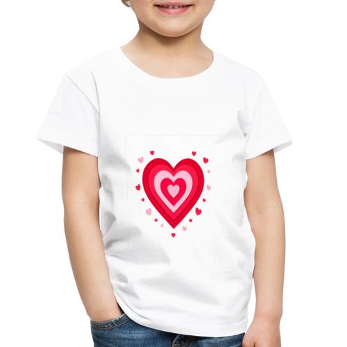 Layered Red & Pink Heart – Cute Valentine Love - Toddler Premium T-Shirt