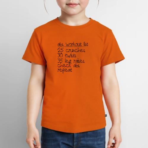 Abs Workout List - Toddler Premium T-Shirt