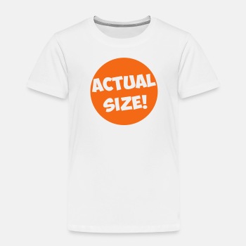 Actual size - Toddler T-shirt