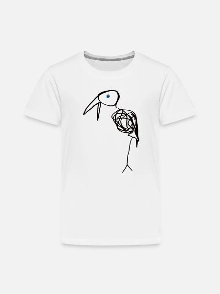 Mia's Bird - Toddler Premium T-Shirt - white