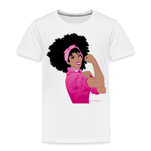 GlobalCouture 2WeCanDoItBreastCancer Girl RGB png - Toddler Premium T-Shirt