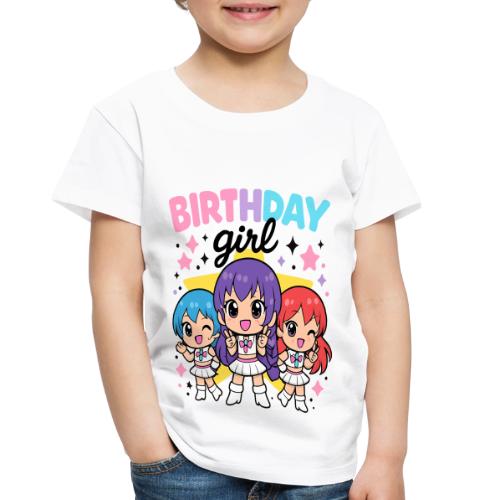 Cute Chibi Birthday Idol Girls - Toddler Premium T-Shirt