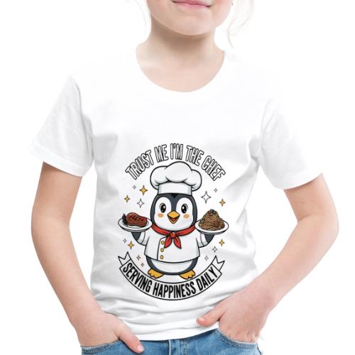 cute Penguin Chef-Funny Cartoon Daily Happiness - Toddler Premium T-Shirt