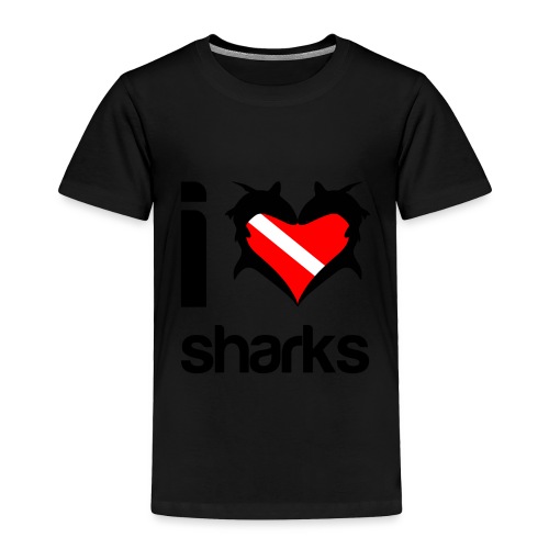 I Love Sharks - Toddler Premium T-Shirt