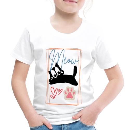 Meow Cat Paw Cute Kitty Lover Design - Toddler Premium T-Shirt