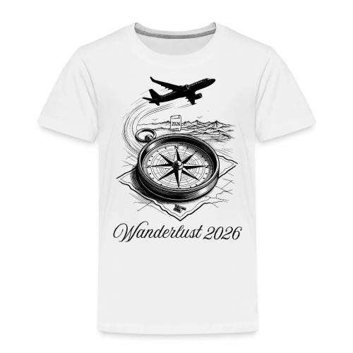 Wanderlust 2026 T-Shirt | Minimalist Travel Plane - Toddler Premium T-Shirt