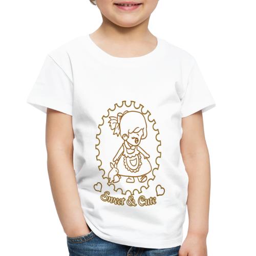 Coloring Sweet and Cute Character No 16 - Toddler Premium T-Shirt