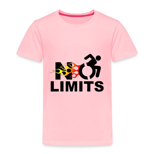No limits for me with my wheelchair - Toddler Premium T-Shirt
