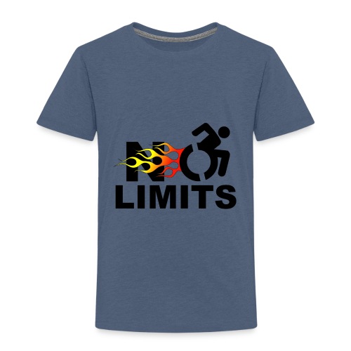 No limits for me with my wheelchair - Toddler Premium T-Shirt