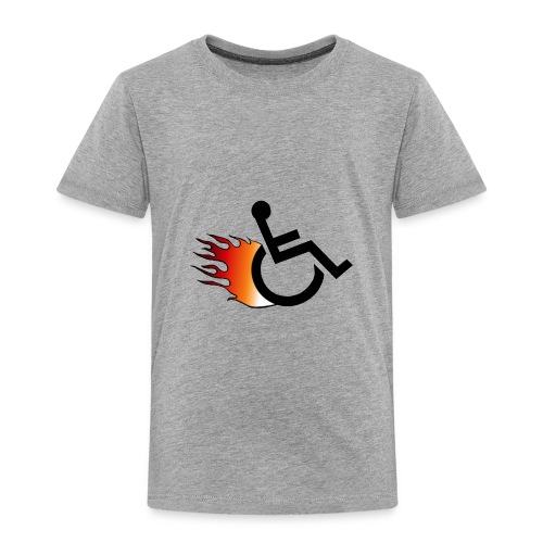 Wheelchair user is doing with flames - Toddler Premium T-Shirt