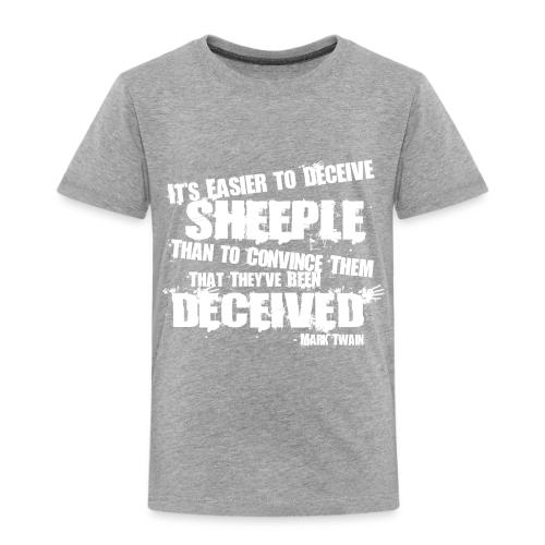 Sheeple Mark Twain White Lettering - Toddler Premium T-Shirt