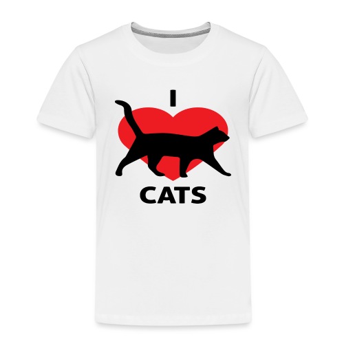 I Love Cats - Toddler Premium T-Shirt