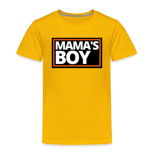 MAMA's Boy (Motorcycle Black, Orange & White Logo) - Toddler Premium T-Shirt