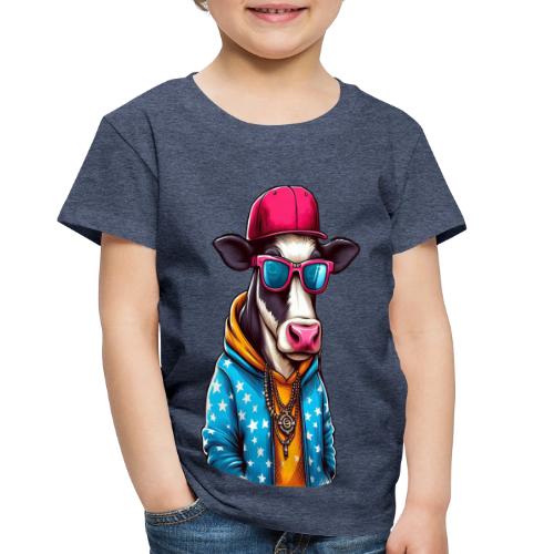 Gangster Cow Wearing a Cap - Toddler Premium T-Shirt
