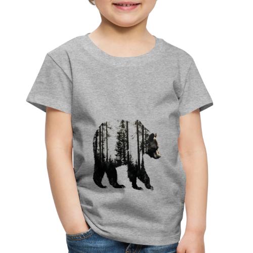 Evergreen Bear Silhouette - Toddler Premium T-Shirt