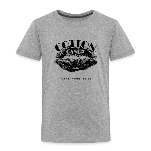 CottonCandyLogo-MONOChrome-NOVAPE-TM-slogan-BLACK - Toddler Premium T-Shirt