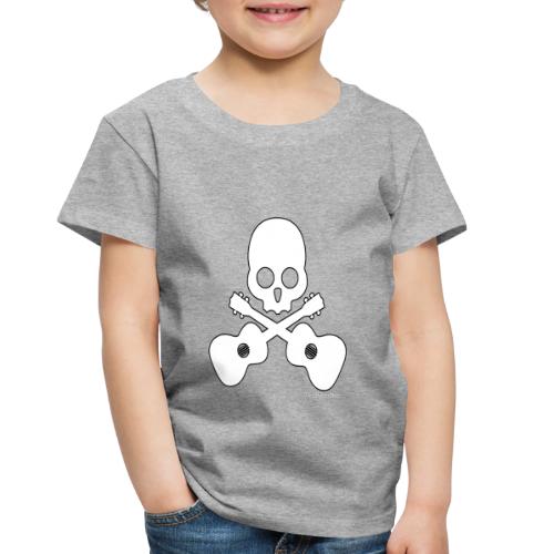 Skull & Cross Uke - White - Toddler Premium T-Shirt