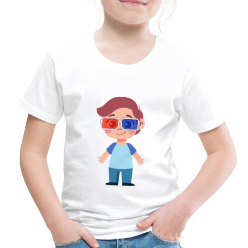 Boy with eye 3D glasses - Toddler Premium T-Shirt