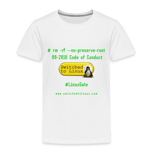 rm Linux Code of Conduct - Toddler Premium T-Shirt