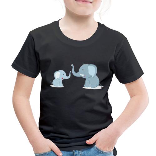 Father and Baby Son Elephant - Toddler Premium T-Shirt