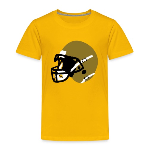 Custom 3 Color Football Helmet - Toddler Premium T-Shirt