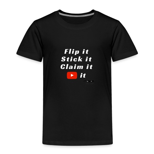Flip It White Design T-Shirt - Back Flip Inverted - Toddler Premium T-Shirt
