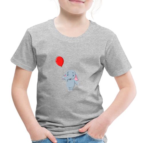 Baby Elephant Holding A Balloon - Toddler Premium T-Shirt