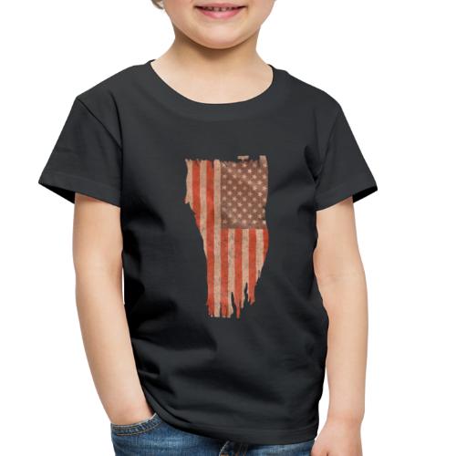 Distressed Flag Vertical - Toddler Premium T-Shirt