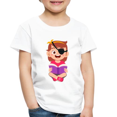 Little girl with eye patch - Toddler Premium T-Shirt