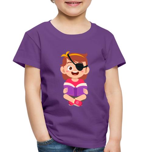 Little girl with eye patch - Toddler Premium T-Shirt