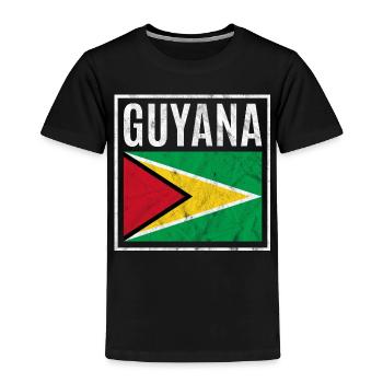Guyana - Toddler Premium T-Shirt - black - Front - AI Model Kid Male (0cm)