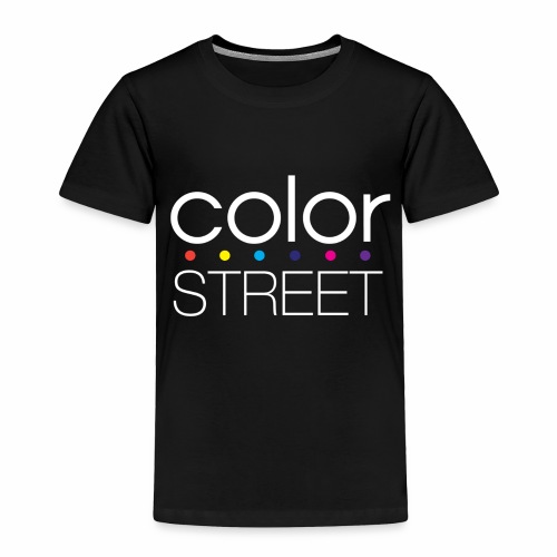Color Street White Block Logo with Color Dots - Toddler Premium T-Shirt