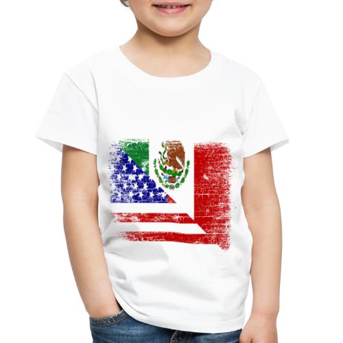 Vintage Mexican American Flag - Toddler Premium T-Shirt