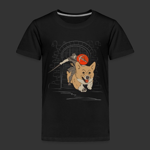 A Corgi Knight charges into battle - Toddler Premium T-Shirt
