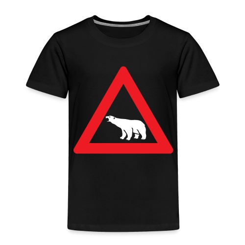 Polar Bear Road Sign - Toddler Premium T-Shirt
