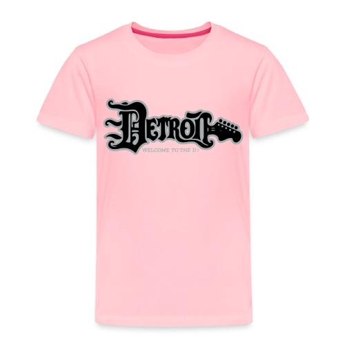 DETROIT GUITAR WTTD BLK SLR REG FONT - Toddler Premium T-Shirt