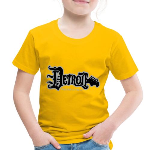 DETROIT GUITAR WTTD BLK SLR REG FONT - Toddler Premium T-Shirt
