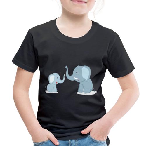 Father and Baby Son Elephant - Toddler Premium T-Shirt