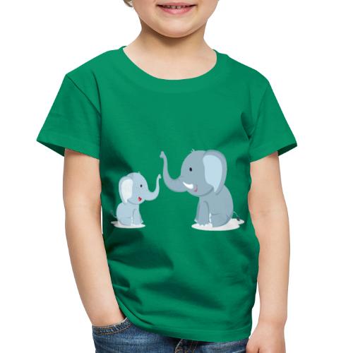 Father and Baby Son Elephant - Toddler Premium T-Shirt